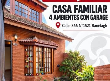 Casa · 90m² · 3 Ambientes · 1 Cochera · Casa en Ranelagh