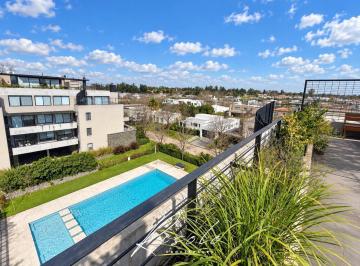Departamento · 63m² · 3 Ambientes · 1 Cochera · Las Liebres - Divino 3 Ambientes con Terraza Privada, Parrilla y Vista a La Pileta.