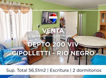 Departamento · 48m² · 4 Ambientes · Venta Dpto 200 Viv Cipolletti