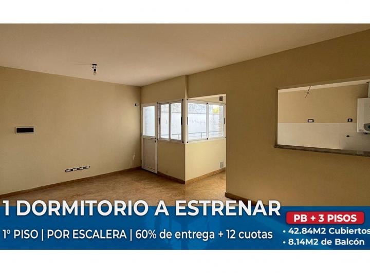 Departamento · 43m² · 1 Ambiente · 1 Cochera