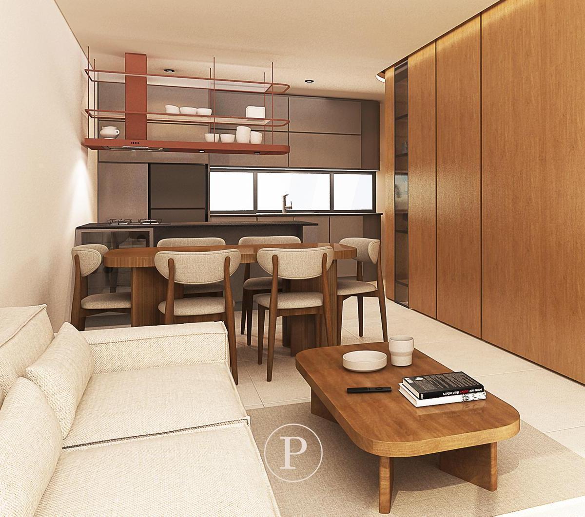 Depto 2 amb, 58m² en pozo — Chauvín