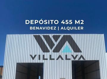Bodega-Galpón · 455m² · 1 Ambiente · Deposito en Alquiler de 455 m² en Norlgo, Benavidez