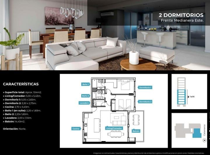 Departamento · 90m² · 3 Ambientes