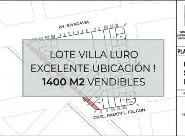 Terreno · 2160m² · Lote Venta Villa Luro 1400 m² Vendibles