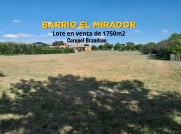 Terreno · 1700m² · Lote en Venta Barrio El Mirador - Financia 100 %