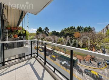 lateral01 · Departamento en Alquiler - 1 Ambiente - Torre Vista - Cochera - Botánico - Palermo