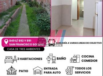 Casa · 1m² · 3 Ambientes · 1 Cochera · Casa de 3 Ambientes en Alquiler