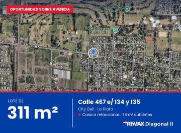 Casa · 74m² · 3 Ambientes · Casa en Venta a Refaccionar 2 Dormis City Bell
