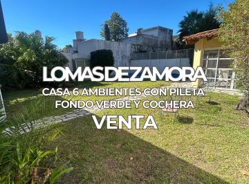 Casa de 6 ambientes, Lomas de Zamora · Venta Casa 6 Ambientes en 2 Plantas, Sobre A. Alsina - Jardin, Pileta y Quincho - Lomas de Zamora