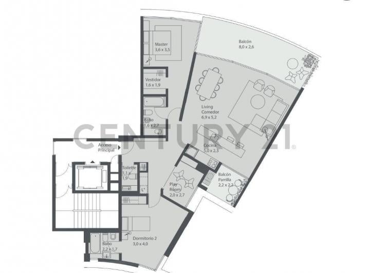 Departamento · 122m² · 4 Ambientes · 2 Cocheras