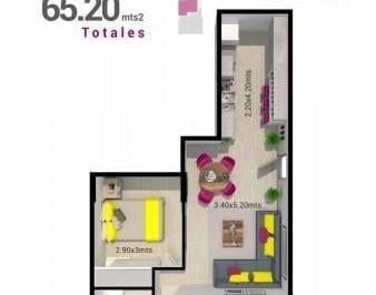 Departamento · 42m² · 1 Dormitorio · 1 Dormitorio Barrio Norte