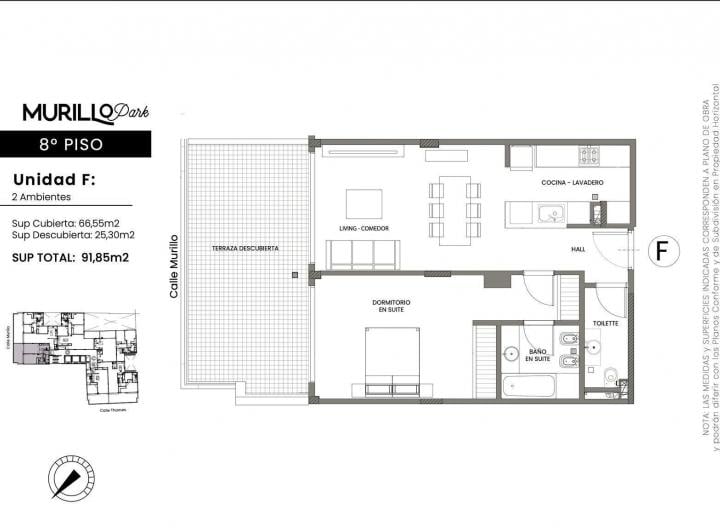 Departamento · 66m² · 2 Ambientes · 1 Cochera