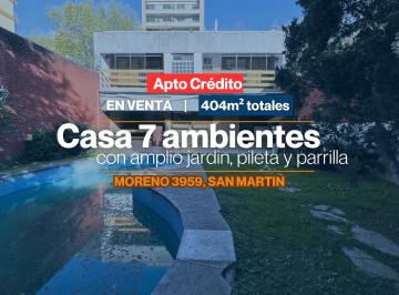 Casa 404m² Venta San Martín Centro · Casa 7 Ambientes en Venta en San Martin Centro con Amplio Jardin y Pileta
