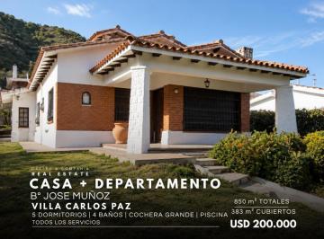 Casa · 383m² · 8 Ambientes · 1 Cochera · Venta Casa con Departamento con Piscina Solarium en Jose Muñoz - Villa Carlos Paz