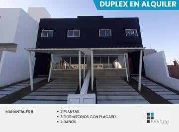 Casa · 125m² · 4 Ambientes · 1 Cochera · Casa en Alquiler - 3 Dorm. - 3 Baños - Manantiales