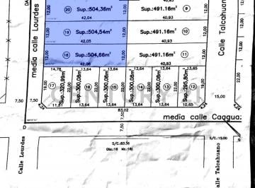 Terreno · 505m² · Lote en Venta en Parque San Martin - Merlo - 504 m² - con Servicios y Facilidades Directas