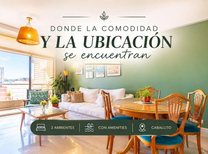 Departamento · 59m² · 3 Ambientes · 1 Cochera