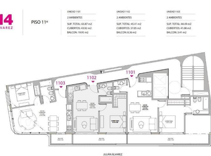 Departamento en venta en Palermo · 2 ambientes