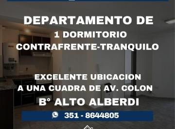 Departamento de 1 ambiente, Córdoba · Departamnto de 1 Dormitorio en Alquiler | Alto Alberdi