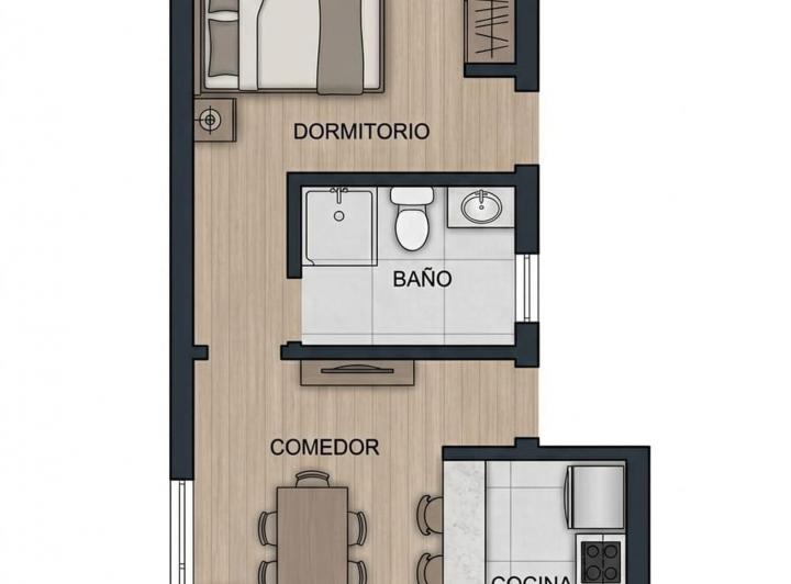 Departamento · 26m² · 2 Ambientes
