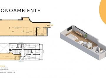 Departamento · 34m² · 1 Ambiente · Aguilar Point – Desarrolló en Aguilar Al 2400, en El Corazón de Belgrano C