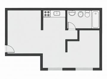 Departamento · 26m² · 1 Ambiente · 1 Cochera · Venta Monoambiente /prof Con/coch. Flores Norte
