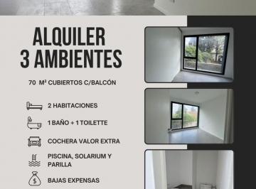 Departamento · 70m² · 3 Ambientes · Departamento en Alquiler