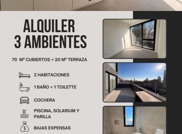 Departamento · 70m² · 3 Ambientes · 1 Cochera · Departamento en Alquiler