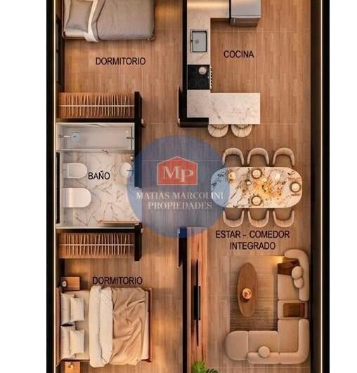 Departamento · 56m² · 3 Ambientes