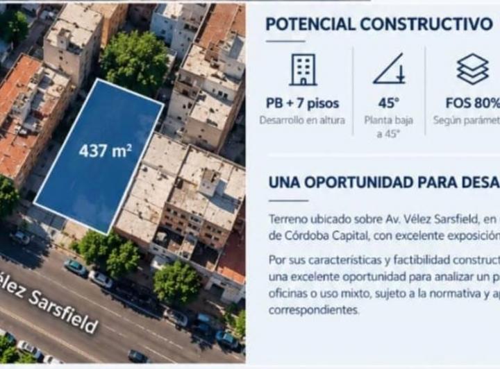 Terreno · 437m² · 1 Ambiente · 1 Cochera