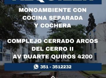 Departamento de 1 ambiente, Córdoba · Alquiler Monoambiente en Complejo Cerrado