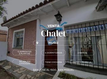 Casa de 3 ambientes, San Miguel · Chalet con Local Independiente · 220 m² Lote · a 400 m de Est. Muñiz