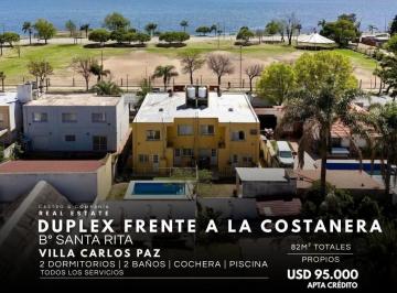 Casa · 82m² · 5 Ambientes · 1 Cochera · Venta Dúplex de 2 Dorm. Frente Al Lago San Roque en Barrio Santa Rita Villa Carlos Paz