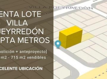 Terreno · 305m² · Venta Lote en Villa Pueyrredon Canje con m