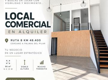 Local comercial · 90m² · 4 Ambientes · Local Comercial Ruta 8 Pilar