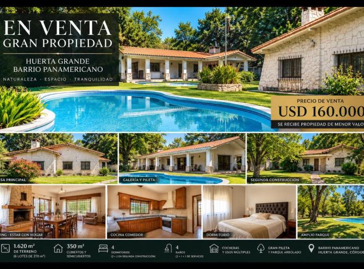 Casa · 350m² · 6 Ambientes · 2 Cocheras