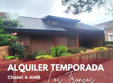 Casa · 140ha · 2 Dormitorios · Alquiler Temporada Chalet 4 Amb - Zona Los Troncos Mdp