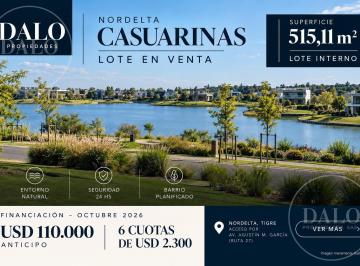 Terreno · 515m² · Terreno en Venta en Barrio Casuarinas, Nordelta con Financiacion
