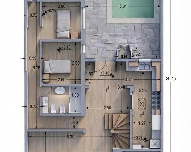 Departamento · 167m² · 6 Ambientes