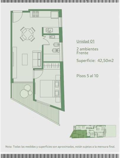 Departamento · 36m² · 2 Ambientes