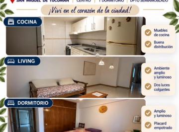 Departamento de 2 ambientes, San Miguel de Tucumán · Departamente Semiamoblado, Zona Centro
