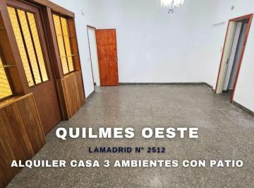 Casa · 94m² · 3 Ambientes · Alquiler Casa 3 Ambientes con Patio Quilmes