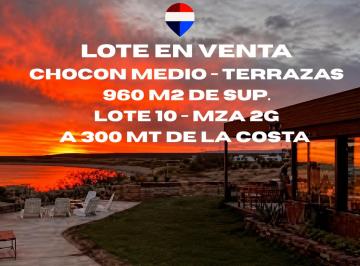 Terreno · 960m² · Lote en Chocon Medio - Terrazas - a 300 Mt de La Costa