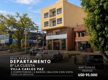 Departamento · 63m² · 3 Ambientes · Venta Departamento 2 Dorm. con Balcón y Vista a Las Sierras en La Cuesta, Villa Carlos Paz