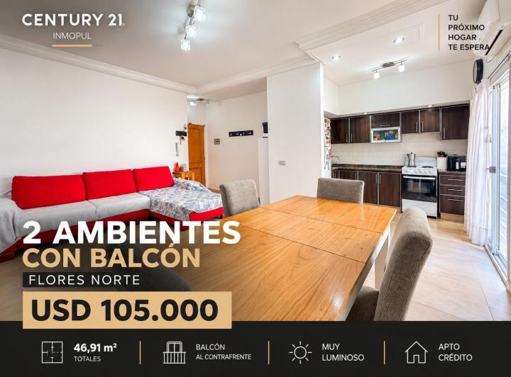 Departamento en venta en Flores Norte · 2 ambientes