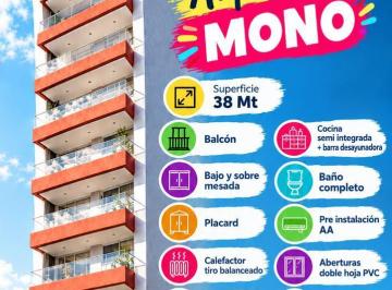 Departamento en Alquiler de 1 ambiente La Plata · Monoambiente en Alquiler – Calle 46 E - 14 y 15 La Plata – 38 m²