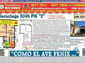 PH · 32m² · 2 Ambientes · Como El Ave Fenix PH 2 Amb. Pb Patio + Espacio Aereo