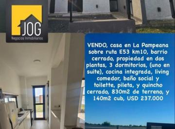 Casa de 6 ambientes, Juárez Celman · Vendo Casa, Sobre Ruta E53, Entrnado Barrio Cerrado La Pampena