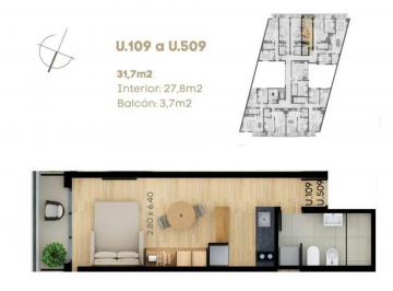 Departamento · 29m² · 1 Ambiente · 1 Cochera · Venta Monoambiente Balcón Piso Alto, Parque Batlle