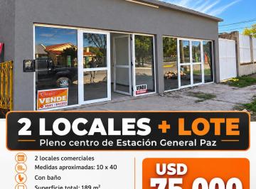 Local comercial de 2 ambientes, Estación General Paz · Venta – Dos Locales + Lote en Pleno Centro de Estación General Pazexcelente Oportunidad